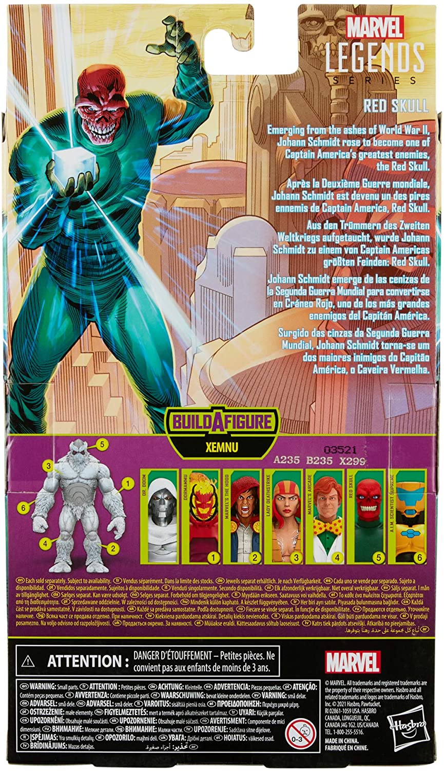 Marvel Legends Red Skull BAF Xemnu Caveira Vermelha