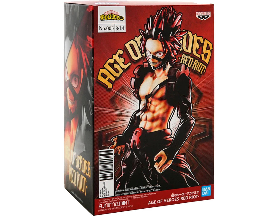 Banpresto Kirishima Eijiro Red Riot Age Of Heroes My Hero Academia