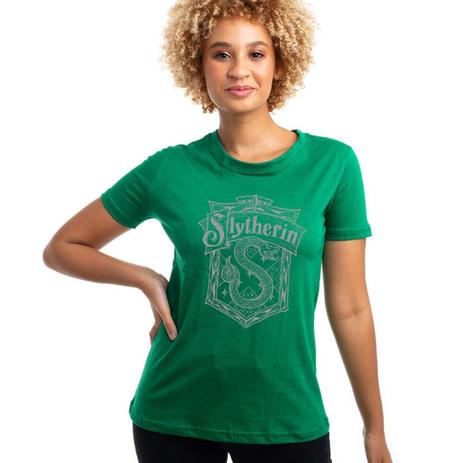 Camiseta Baby Look Harry Potter Casa de Sonserina