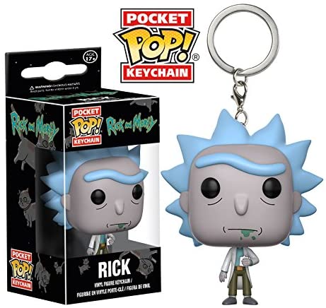 Chaveiro Rick And Morty Rick Sanchez Funko Pop Pocket Keychain