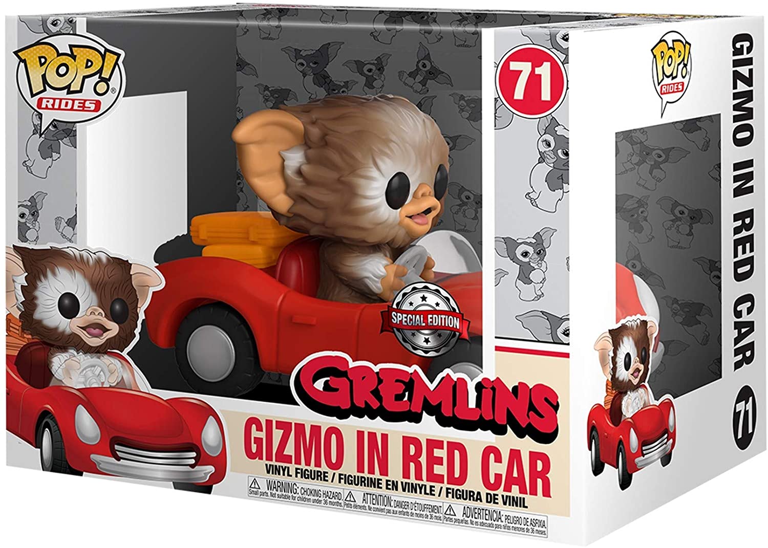 Funko Pop Gremlins Gizmo in Red Car 71 Funko Rides