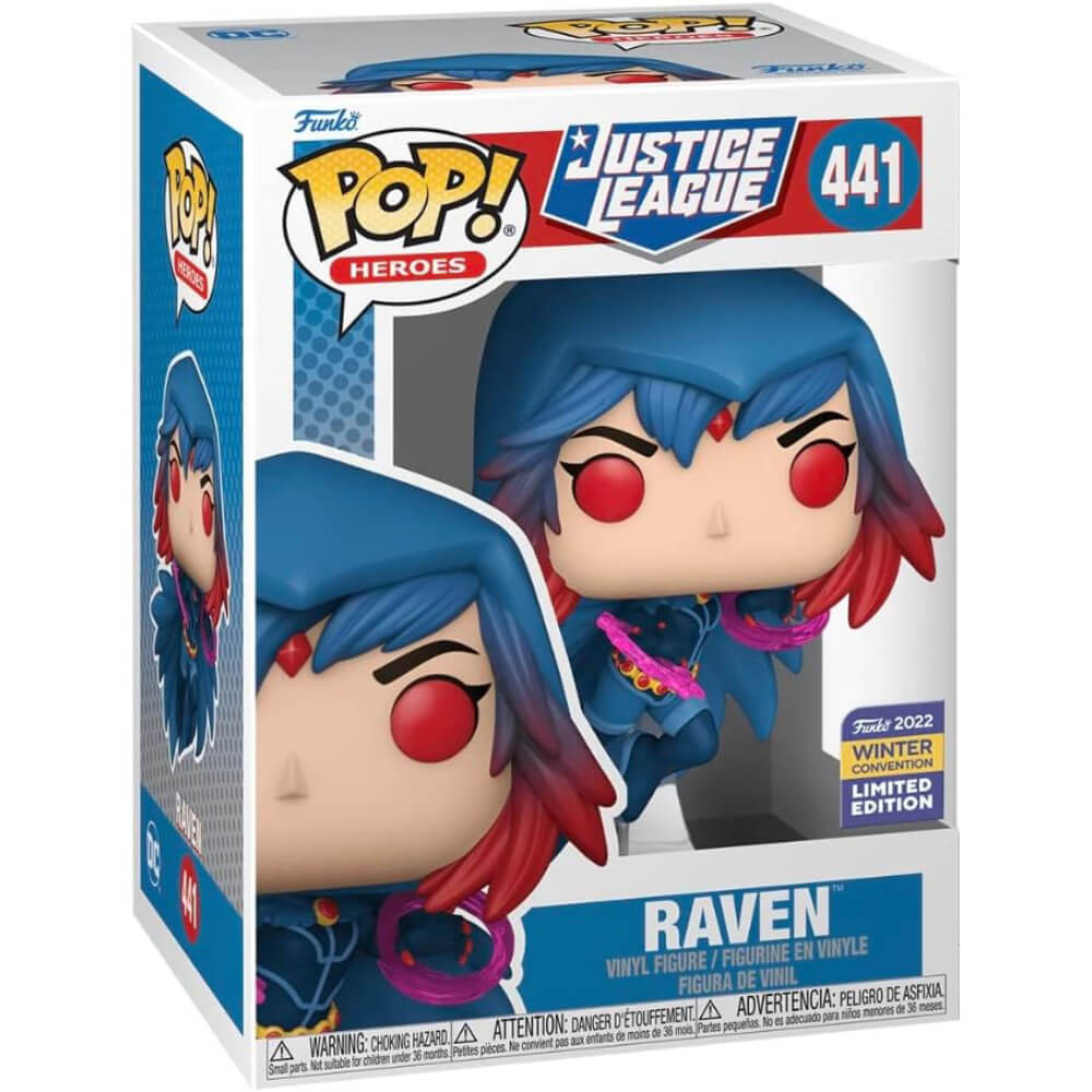Boneco Funko Pop DC Comics Raven 441 Ravena Liga da Justiça CCXP