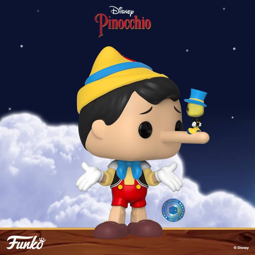 Boneco Disney Funko Pop Pinocchio And Jiminy Cricket 617 Pinoquio