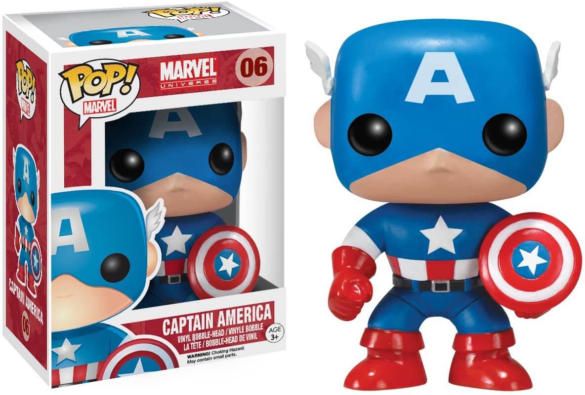 Boneco Funko Pop Capitão América 06 Marvel Captain America