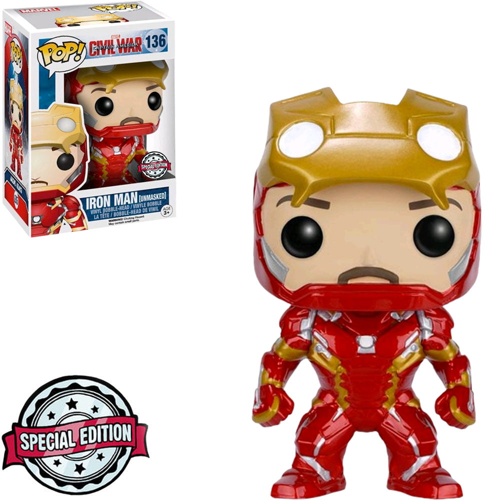 Funko Pop Homem de Ferro 136 Iron Man Civil War