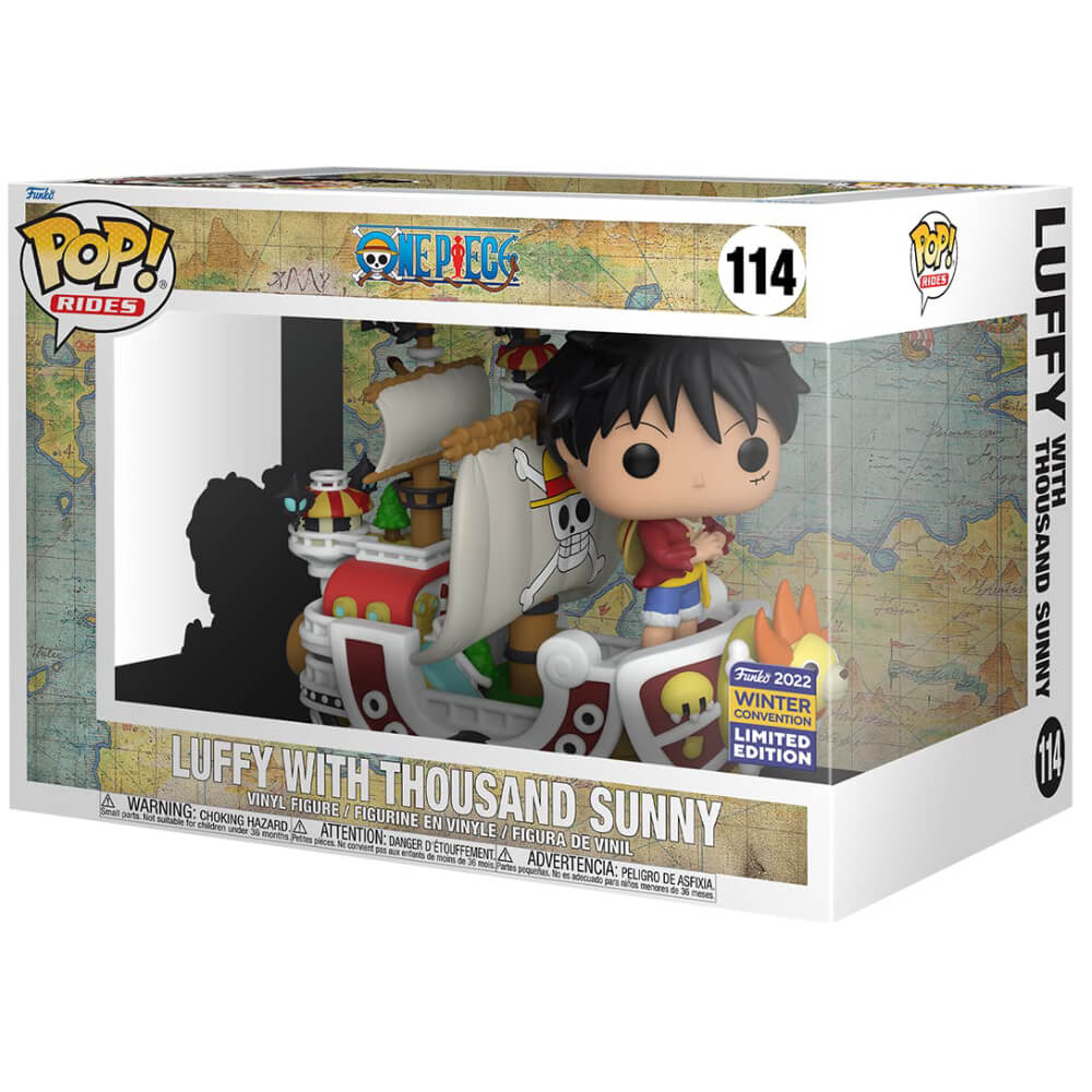 ワンピース pop フィギュア luffy Funko Pop One Piece 114 Luffy w/ Thousand Sunny CCXP 2022