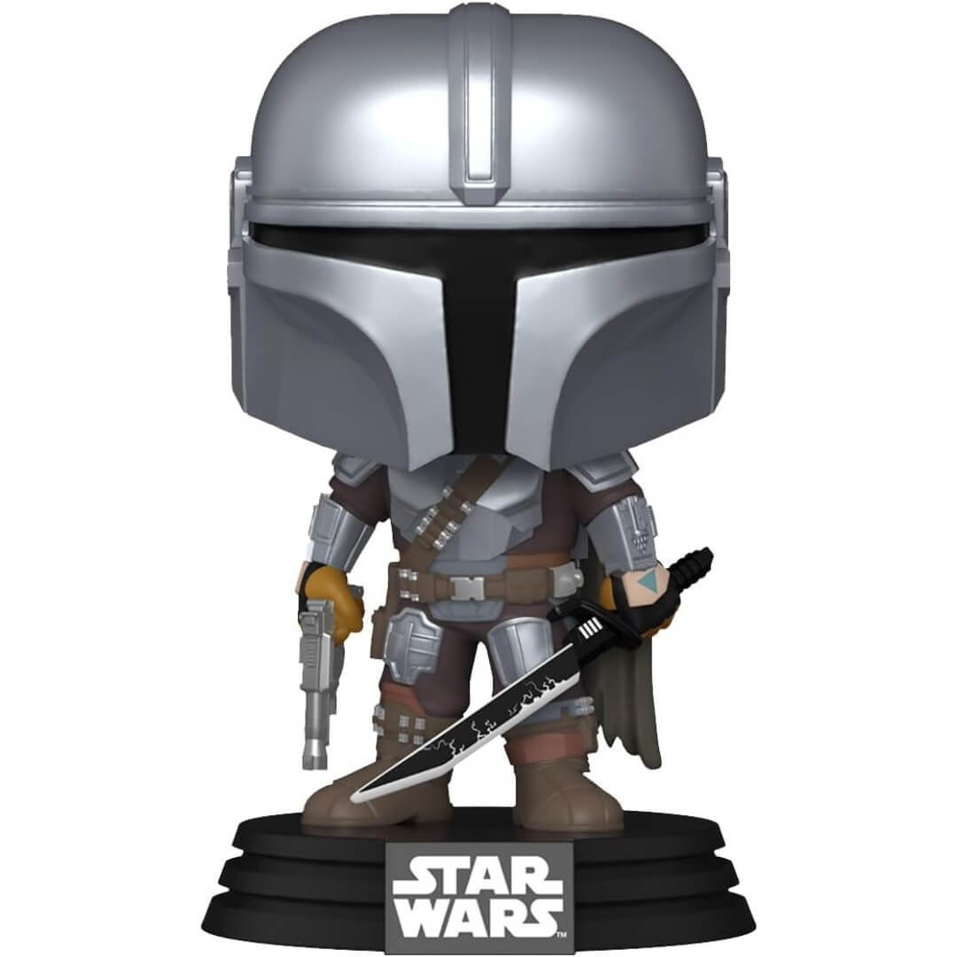 Boneco Colecionável Funko Pop Star Wars The Mandalorian with Darksaber 663