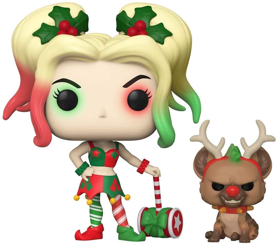 Funko Pop Arlequina Harley Quinn Holiday w Helper 357 DC Heroes