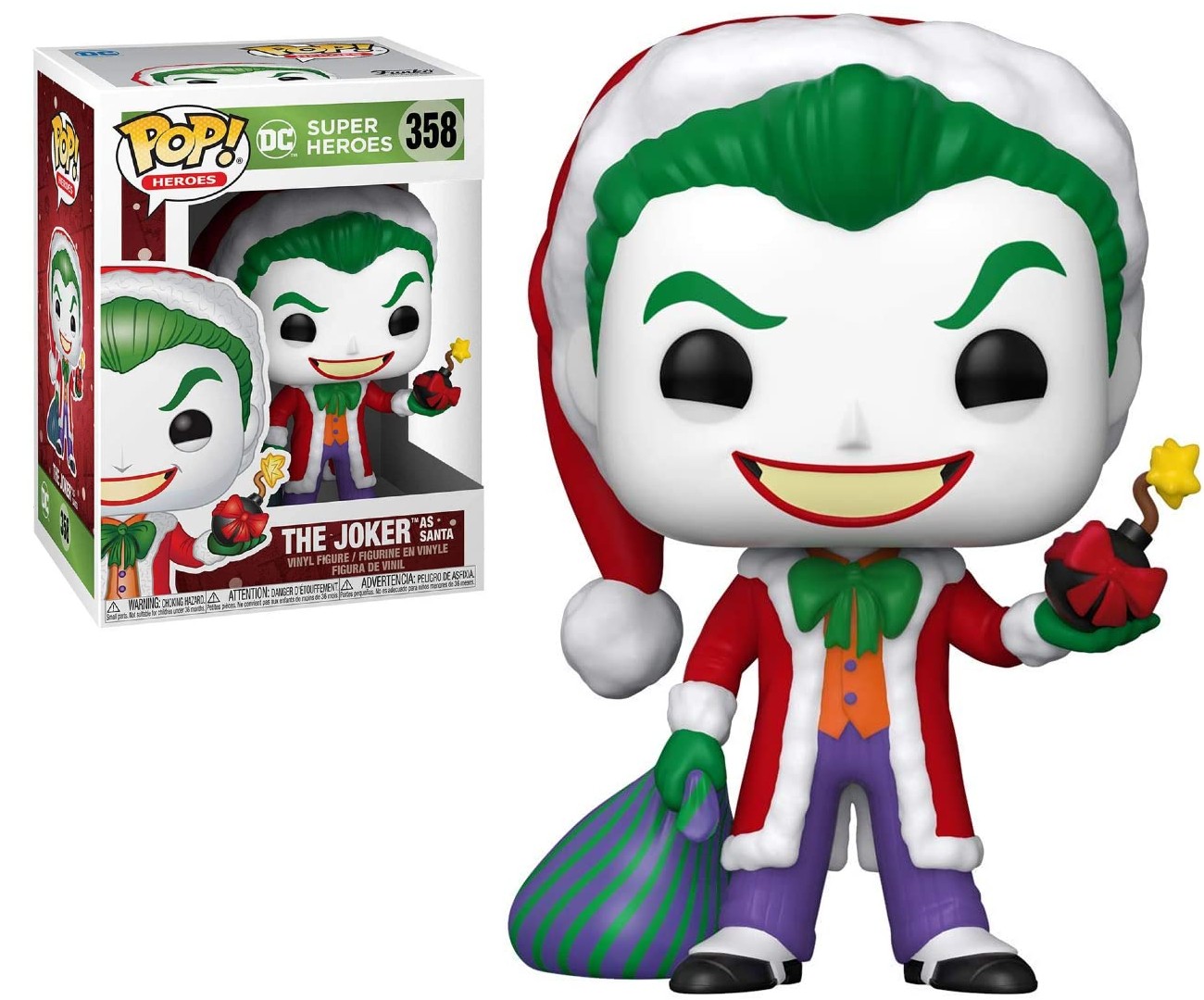 Funko Pop Coringa Holiday Joker as Santa 358 DC Heroes
