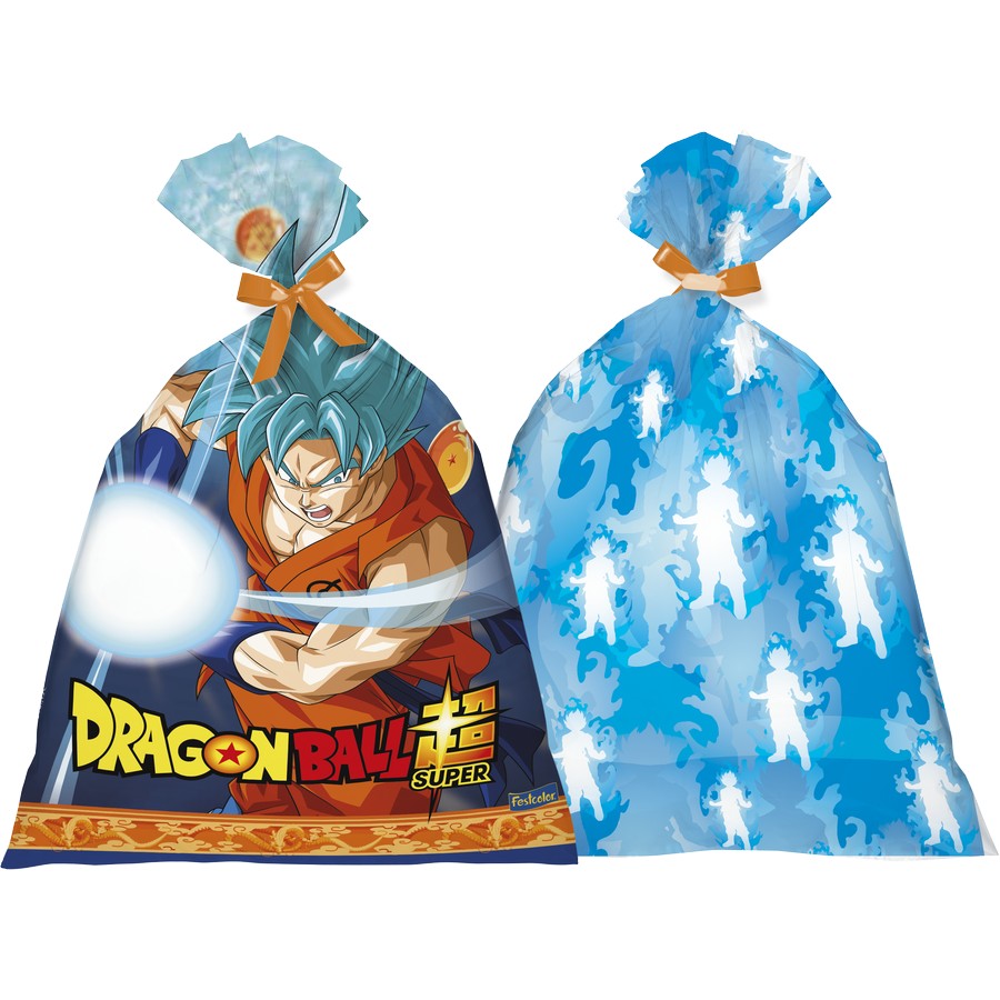 Sacola Plástica Lembrancinhas - Dragon Ball Super - 08 unidades - Festcolor
