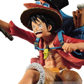 Action Figure Banpresto One Piece Monkey D. Luffy Three Brothers Mania Produce