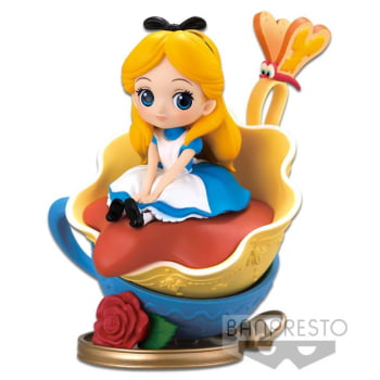 Estatueta Disney Alice in Wonderland Q Posket Stories Alice no País das Maravilhas Banpresto