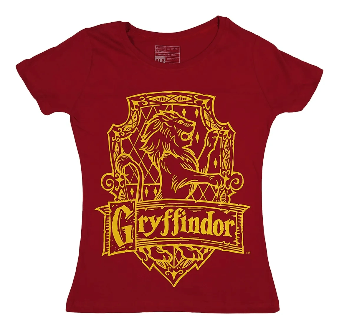 Camiseta Feminina Babylook Harry Potter Casa de Grifinória