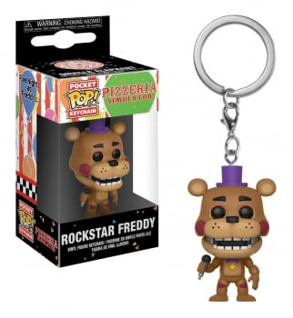 Chaveiro Rockstar Freddy Five Nights At Freddy's Funko Pop Pocket Keychain