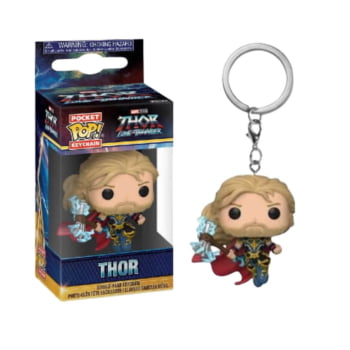 Chaveiro Funko Pop Pocket Keychain Marvel Thor Love And Thunder