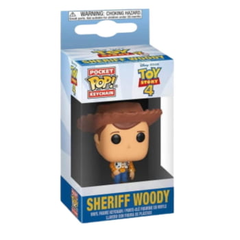 Chaveiro Funko Sheriff Woody Toy Story 4 Disney Funko Pocket Pop Keychain