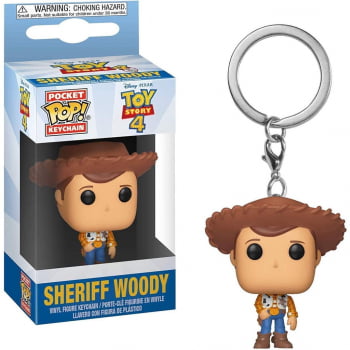 Chaveiro Funko Sheriff Woody Toy Story 4 Disney Funko Pocket Pop Keychain
