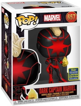 Funko Pop Dark Captain Marvel 657 SDCC Capitã Marvel