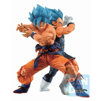 Action Figure Dragon Ball Ichibansho Goku & Vegeta Super Saiyajin Blue Bandai