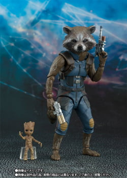 Action Figure Marvel Guardiões da Galáxia - S.H. Figuarts Rocket & Baby Groot Bandai
