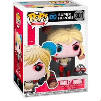 Boneco Funko Pop Arlequina Harley Quinn W Mallet 301 DC Comics