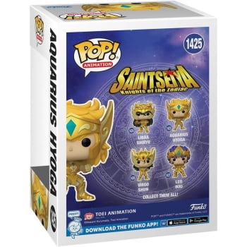 Boneco Colecionável Funko Pop Cavaleiros do Zodiaco Aquarius Hyoga 1425 Saint Seiya