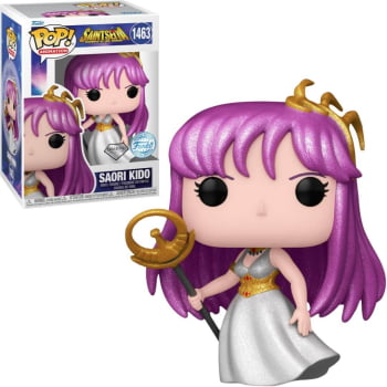 Boneco Colecionável Funko Pop Cavaleiros do Zodiaco Saori Kido 1463 Saint Seiya Diamond Collection