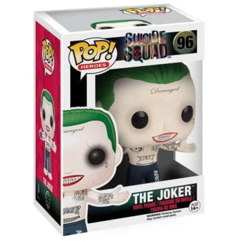 Boneco Colecionável Funko Pop DC Comics Suicide Squad Joker 96 Coringa Esquadrão Suicida