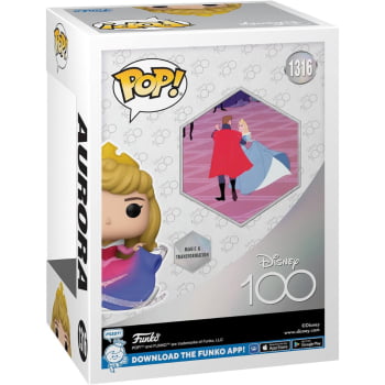 Boneco Colecionável Funko Pop Aurora 1316 A Bela Adormecida Disney 100