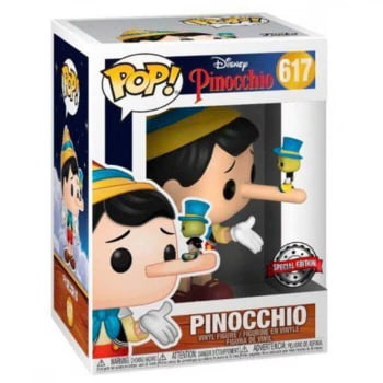 Boneco Disney Funko Pop Pinocchio & Jiminy Cricket 617 Pinoquio