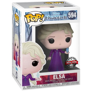 Boneco Frozen 2 Funko Pop Elsa In Nightgown Ice Diamond 594 Disney