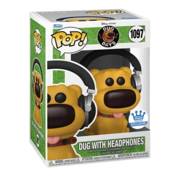 Boneco Funko Pop Disney Dug With Headphones 1097 Dug Days Exclusive