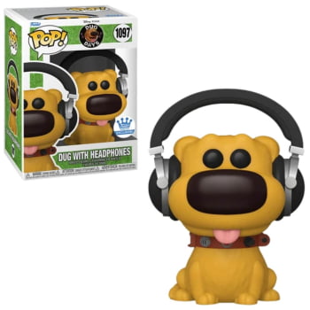 Boneco Funko Pop Disney Dug With Headphones 1097 Dug Days Exclusive