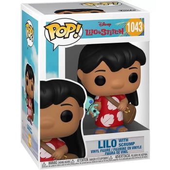 Boneco Funko Pop Disney Lilo with Scrump 1043 Lilo & Stitch