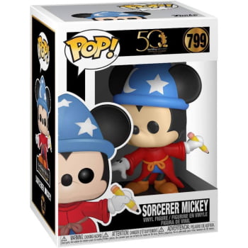 Boneco Funko Pop Disney Mickey Mouse 799 Sorcerer Mickey Archives 50th