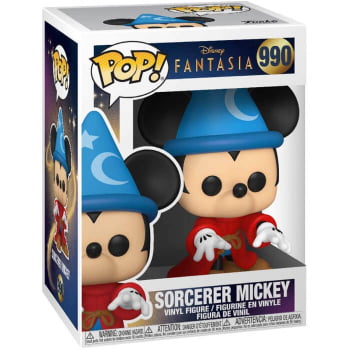 Boneco Funko Pop Disney Mickey Mouse 990 Sorcerer Mickey Fantasia