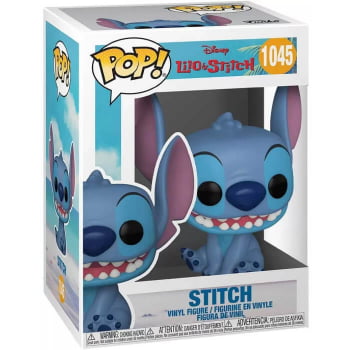 Boneco Funko Pop Disney Stitch 1045 Smiling Seated Lilo & Stitch