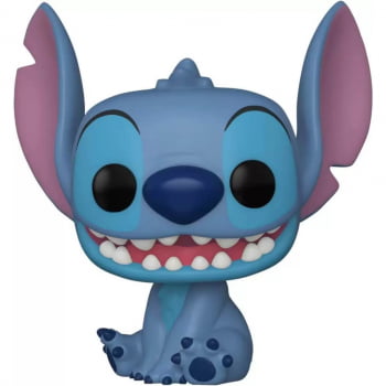 Boneco Funko Pop Disney Stitch 1045 Smiling Seated Lilo & Stitch