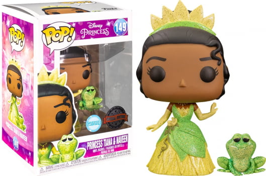 Funko Pop Princess Tiana & Naveen 149 Glitter A Princesa e o Sapo
