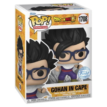 Boneco Funko Pop Gohan In Cape 1708 Dragon Ball Super Super Hero