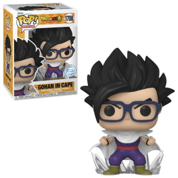 Boneco Funko Pop Gohan In Cape 1708 Dragon Ball Super Super Hero