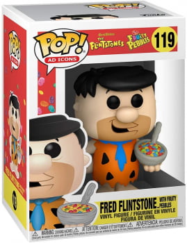 Boneco Funko Pop Flintstones Fred Flintstone w Fruit Pebbles 119