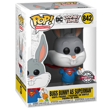 Boneco Funko Pop Pernalonga Superman 842 Looney Tunes