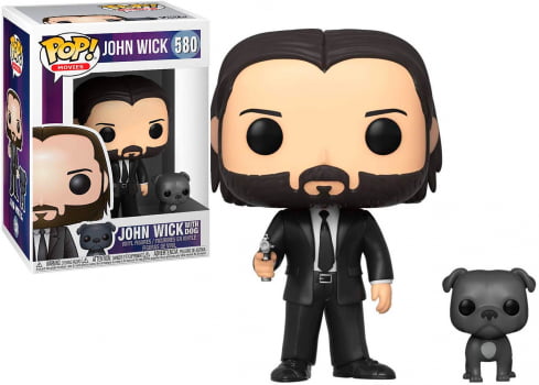 Boneco Funko Pop John Wick with Dog 580 John Wick