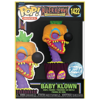 Boneco Colecionável Funko Pop Killer Klowns From Outer Space Baby Klown 1422 Black Light