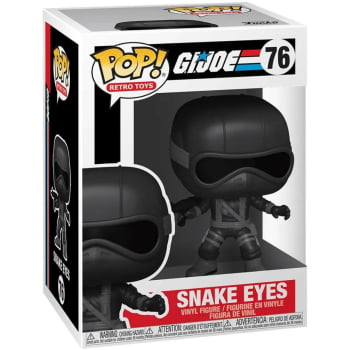 Boneco Colecionável Funko Pop G.I. Joe Snake Eyes 76 Retro Toys