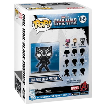 Boneco Funko Pop Civil War Black Panther 1145 Pantera Negra