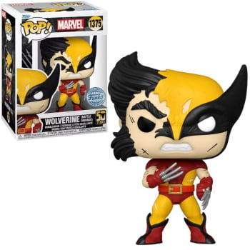 Boneco Colecionável Marvel Funko Pop X-Men Wolverine Battle Damage 1375