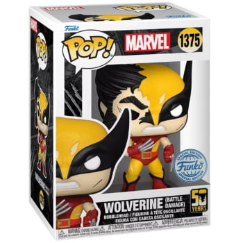 Boneco Colecionável Marvel Funko Pop X-Men Wolverine Battle Damage 1375