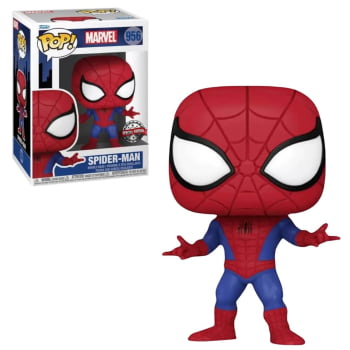 Boneco Funko Pop Homem Aranha 956 Marvel Animated Spider-Man